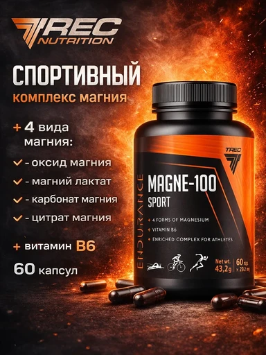 Trec Nutrition Magne 100 Sport 60 капс