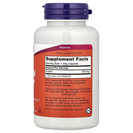 NOW INOSITOL 500mg 100 капсул 