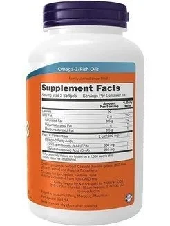 NOW Omega-3 1000 мг 200 капс 