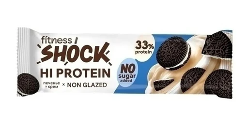 FitnesSHOCK Батончик неглазированный 60 г - шоколадное печенье