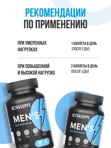 ULTRASUPPS Men's Multivitamin 90 каплет 