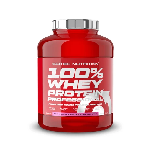 Scitec Nutrition  100% Whey Protein Professional (2350g, белый шоколад с клубникой)