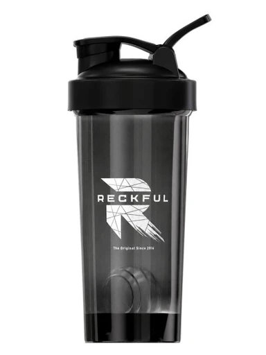 RECKFUL Шейкер Bottle 600мл - черный прозрачный