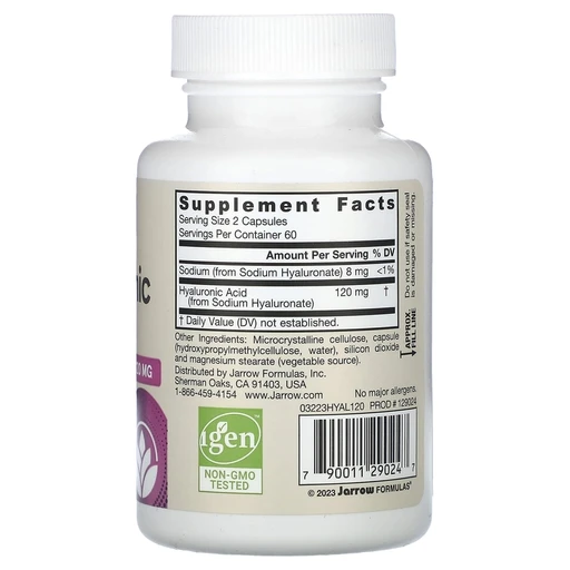 JARROW FORMULAS Hyaluronic Acid 120 вег капс 