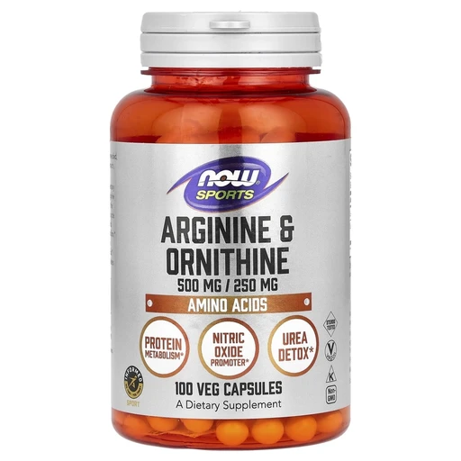 NOW ARGININE/ORNITHINE 100 VCAPS