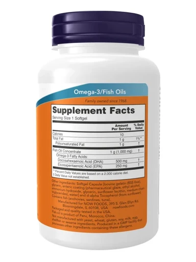 NOW DHA 500 мг 90 softgels 