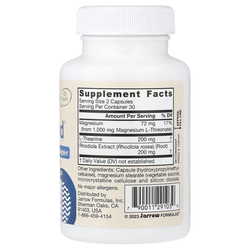 Jarrow Formulas MagMind® Stress Resistance TBD Per Cap, средство защиты от стресса, 60 капс 