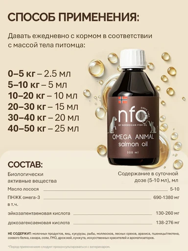 NFO Omega-3 Animal 300 мл 