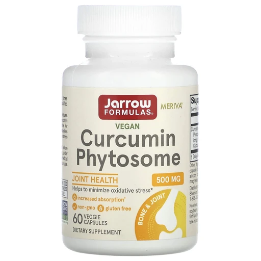 Jarrow Formulas Curcumin Phytosome 500 MG, фитосомы куркумина, 500 мг, 60 капсул