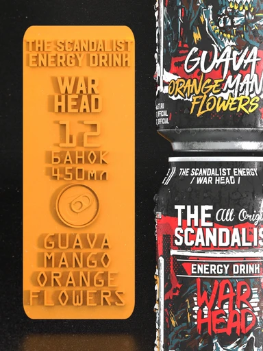 SCANDALIST Energy Drink War Head 450 мл - гуава-апельсин-манго 