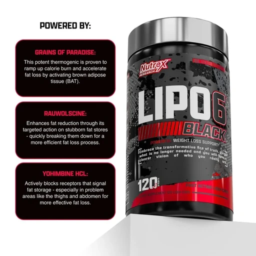 Nutrex Lipo-6 International Black (weight loss support) 120 капс 
