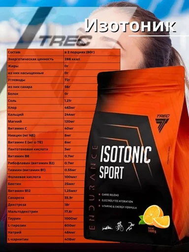 TREC NUTRITION Isotonic Sport 1000 г - апельсин 