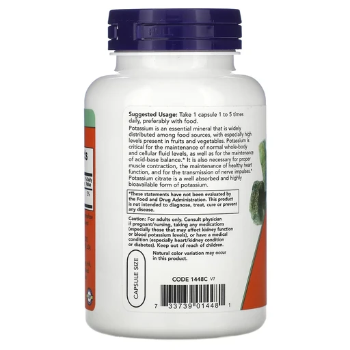 NOW Potassium Citrate 99 мг 180 капс 