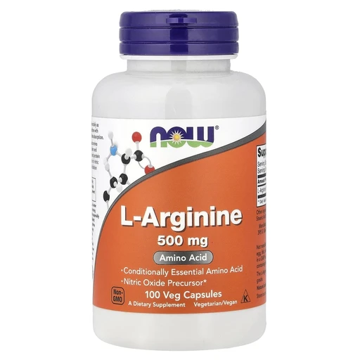 NOW L-Arginine 500 мг, 100 капсул