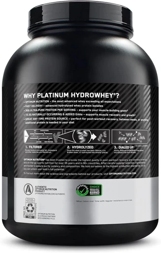 OPTIMUM NUTRITION Platinum Hydro Whey 1590 гр - шоколад 
