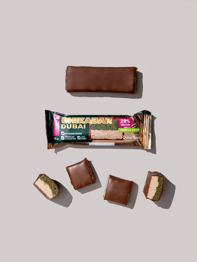 CHIKALAB Батончик глазированный Моккачино с фисташкой и хрустящим тестом 45 г 