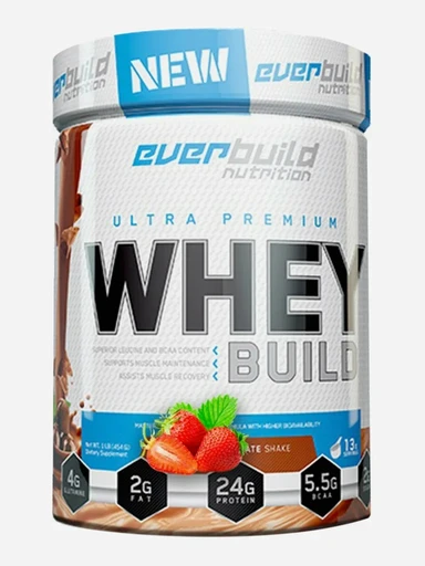 Everbuild Nutrition ULTRA PREMIUM WHEY WHEY BUILD 454г - королевский клубничный смузи
