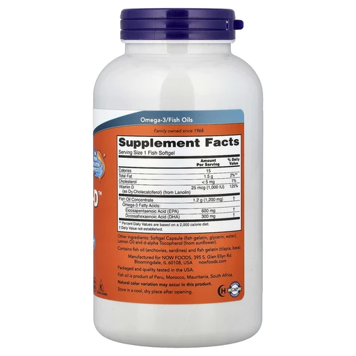 NOW ULTRA OMEGA 3-D SOFTGELS 180 FSG 