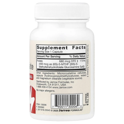 JARROW FORMULAS Methyl Folate 400 MCG 60ct 
