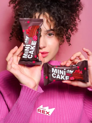 PROTEIN REX Mini Cake 40 г - шоколадный тортик с малиной 
