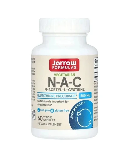 Jarrow Formulas N-A-C (N-Acetyl-L-Cysteine) 500 MG, N-Ацетил-L-Цистеин, 500 мг, 60 жев таблеток