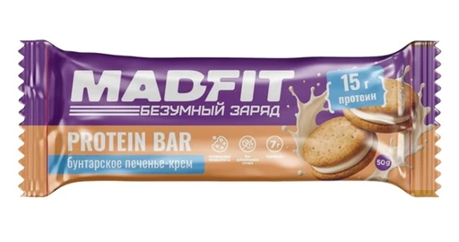 Mad Fit Батончик неглазированный со вкусом "Печенье-крем" 50г