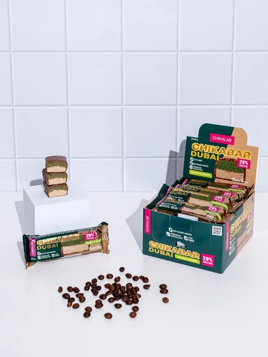 CHIKALAB Батончик глазированный Моккачино с фисташкой и хрустящим тестом 45 г 