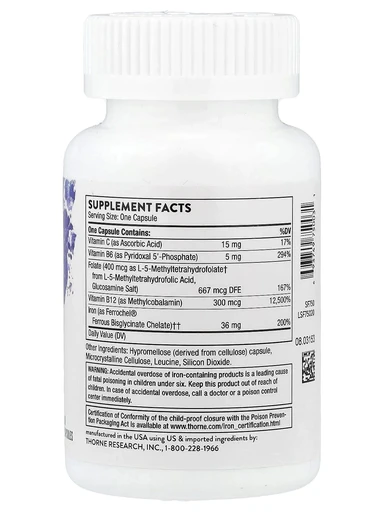 Thorne Research Ferrasorb, 60 Capsules 