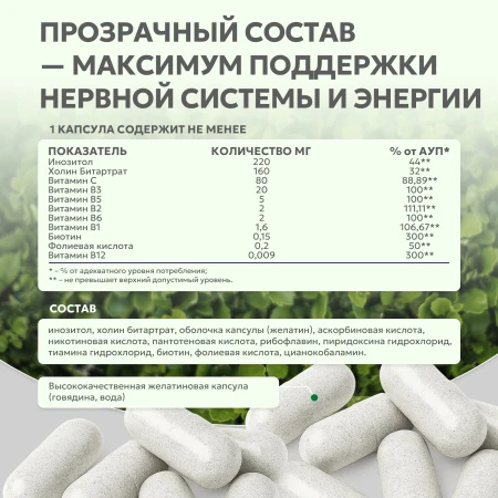 Natural Supp Витаминный комплекс B-Attack 60 капс. 