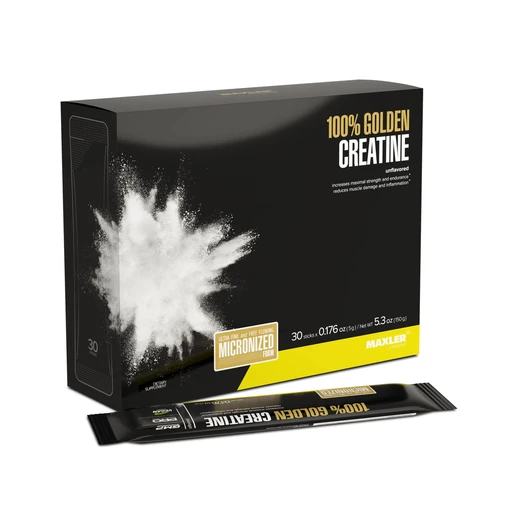 Maxler 100% Golden Micronized Creatine 5g sticks (display box)