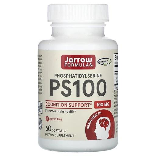 Jarrow Formulas PS100 100 MG, Фосфадилсерин, 100 мг, 60 капс