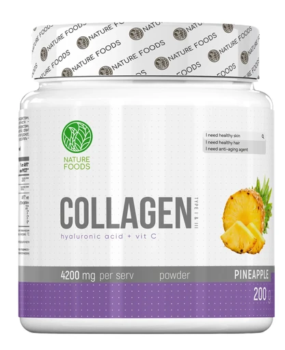 Nature Foods Collagen + Hyaluronic acid + Vit C 200 г - ананас