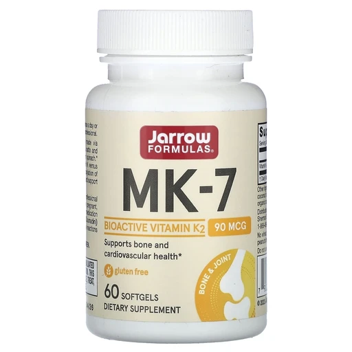 Jarrow Formulas MK-7 90 MCG, Витамин МК-7, 90 мгк, 60 жев таблеток