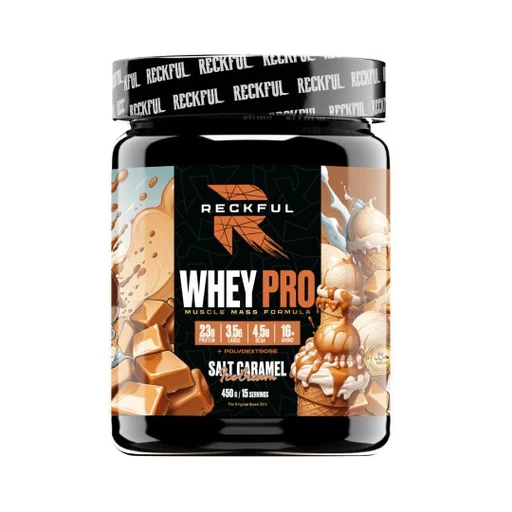 RECKFUL Whey + Polydextrose 450г - соленая карамель
