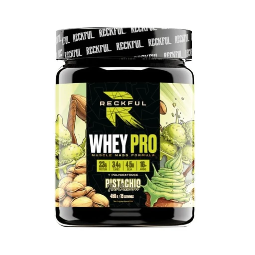 RECKFUL Whey + Polydextrose 450г - фисташка