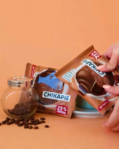 CHIKALAB Печенье глазированное с начинкой Тройной шоколад 60 гр. 