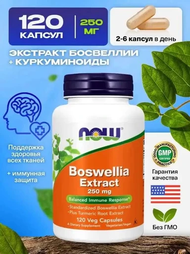 NOW Boswellia Extract 250mg 120 капс 