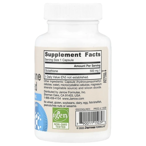 JARROW FORMULAS Glutathione Reduced 60 капсул 