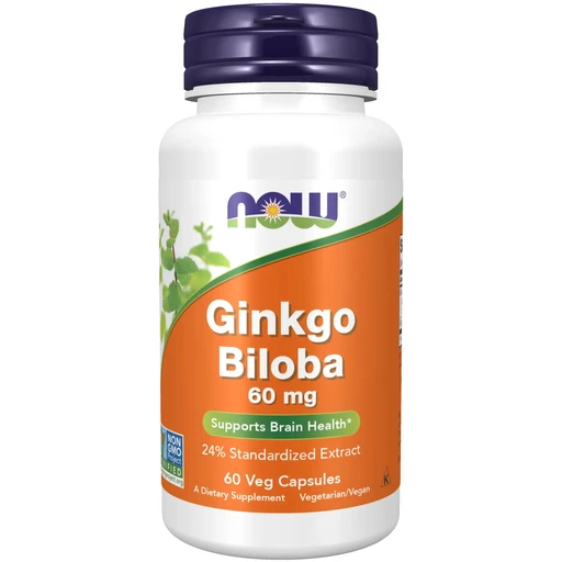 NOW Ginkgo Biloba 60 мг 120 Vcaps 