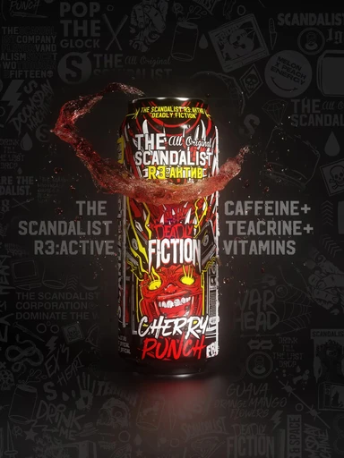 Scandalist  Reactive Deadly FictionThe Напиток безалкогольный сильногазированный обогащенный («Зе Скандалист Реактив Дедли Фикшен») со вкусом вишневого пунша 