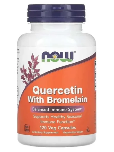 NOW QUERCETIN BROMELAIN 120 капсул 