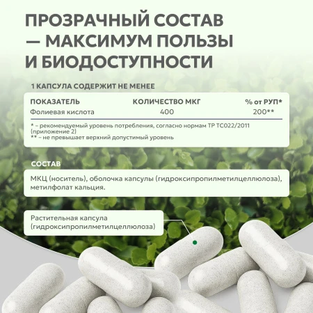 Natural Supp Метилфолат 60 капс. 