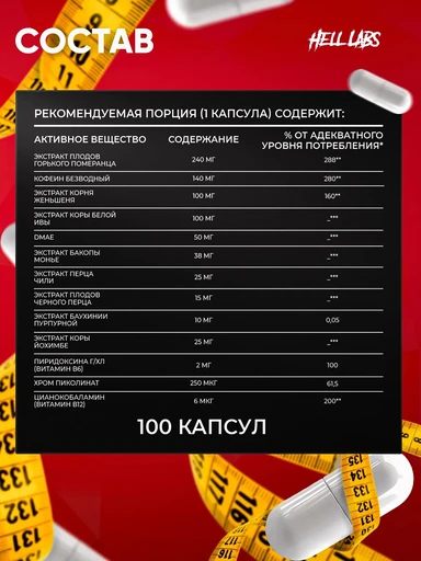 Hell Labs Methyldrene 25 100 caps 