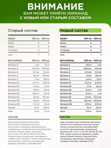 Bombbar Напиток безалкогольный сильногазированный обогащённый со вкусом лимона и мяты "Мохито" 500 мл 