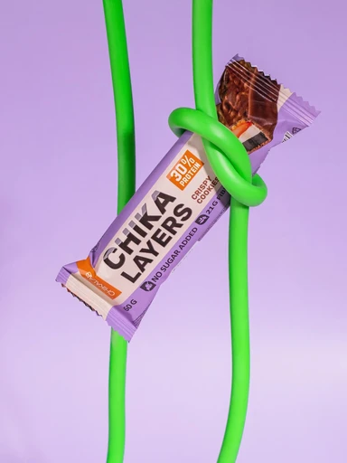 CHIKALAB Батончик глазированный Хрустящее печенье с двойным шоколадом 60 г 