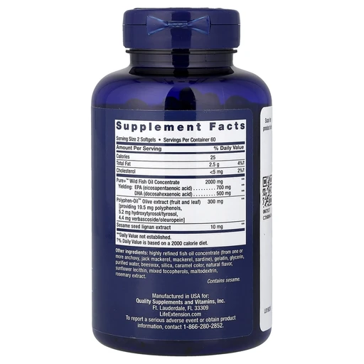 LIFE EXTENSION Super Omega-3, 120 капс 