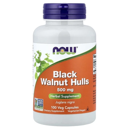 NOW Black Walnut Hulls 500 мг 100 капс