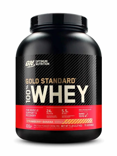 OPTIMUM NUTRITION 100% Whey Gold Standard 2270 гр - клубника-банан