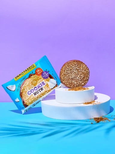 SNAQ FABRIQ Печенье глазированное Сливочное с кокосом, 35 г 