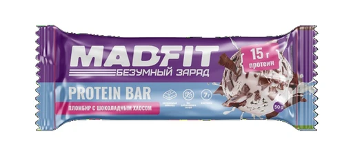 Mad Fit Батончик неглазированный со вкусом "Шоколадный пломбир" 50г